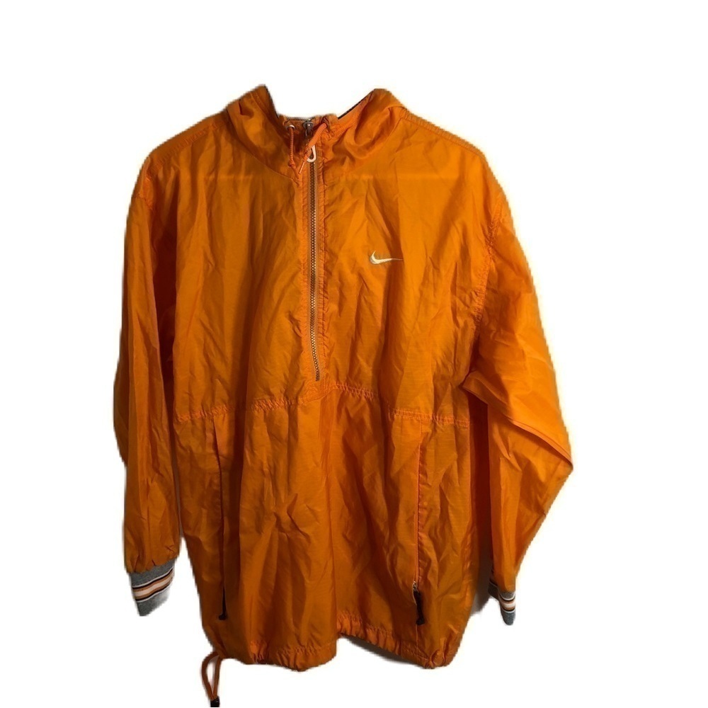 Vintage Nike Windbreaker Jacket Medium Orange Ringer Sleeve